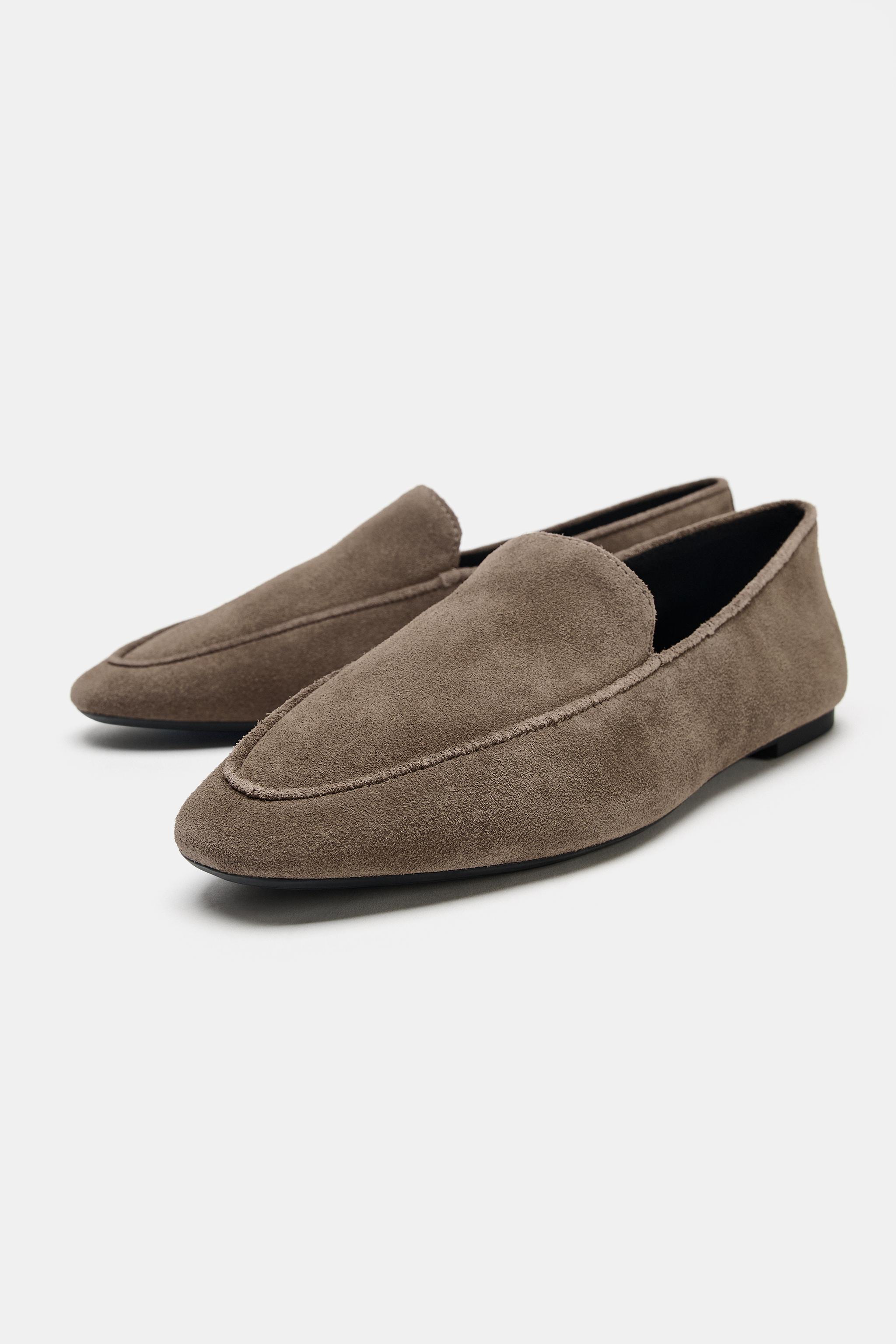 MOCASSINS SOFT EN CROÛTE DE CUIR